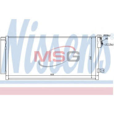 Радіатор кондиціонера NISSENS 940169