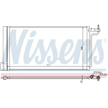 Радіатор кондиціонера NISSENS 940181
