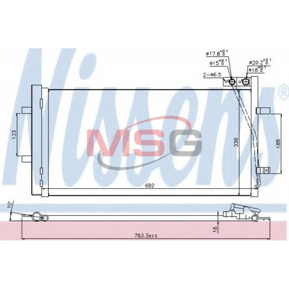 Радиатор кондиционера NISSENS 940255