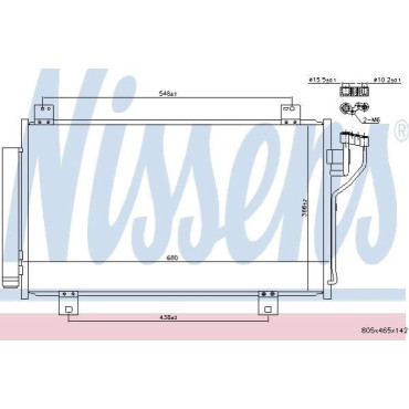 Радиатор кондиционера NISSENS 940575