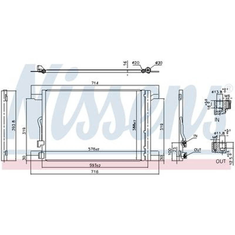 Радіатор кондиціонера NISSENS 940870