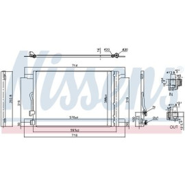 NISSENS 940870 Радіатор кондиціонера NISSENS 940870