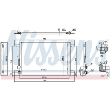 Радіатор кондиціонера NISSENS 940870