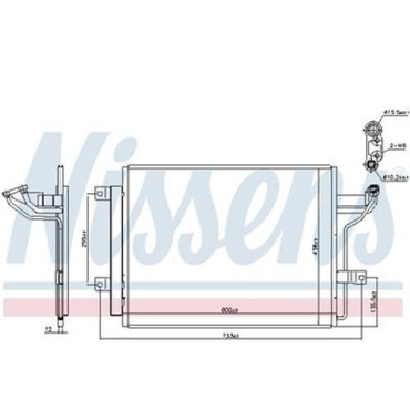 Радіатор кондиціонера NISSENS 940909