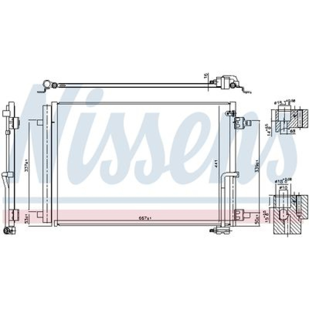 Радіатор кондиціонера NISSENS 941050