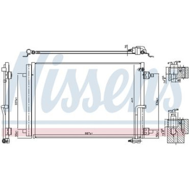 Радіатор кондиціонера NISSENS 941050