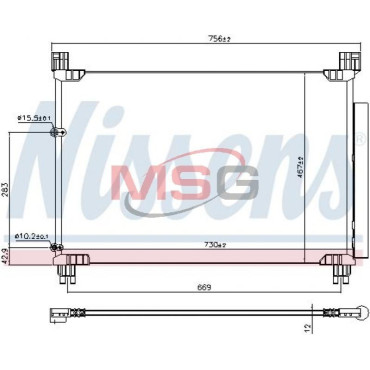 Радіатор кондиціонера NISSENS 941147