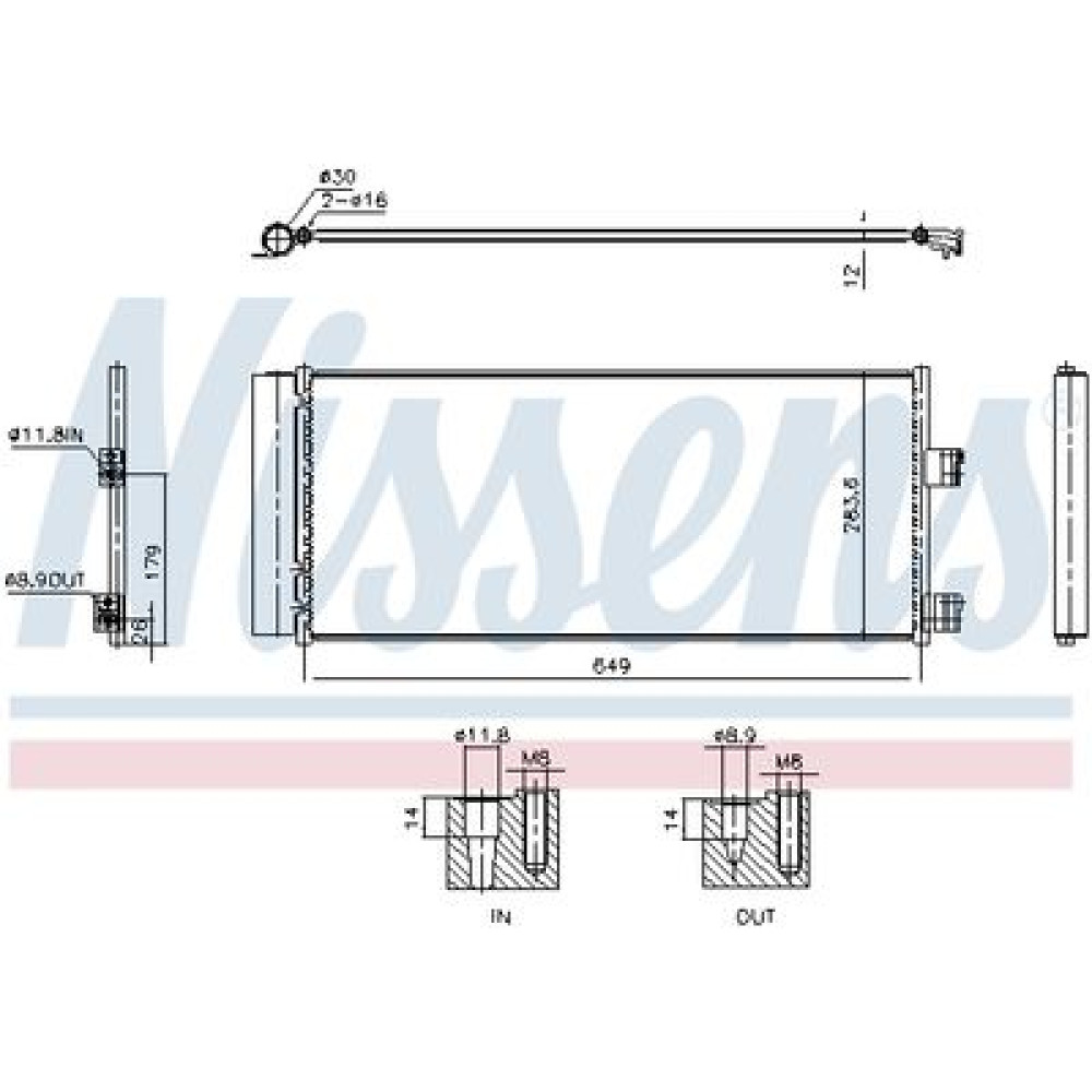 Радиатор кондиционера NISSENS 941237