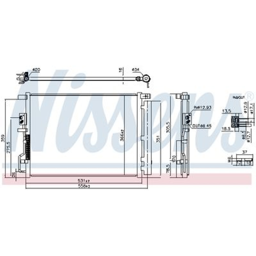 Радиатор кондиционера NISSENS 941290