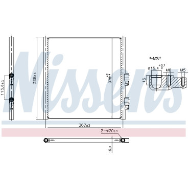 Радіатор кондиціонера NISSENS 941308