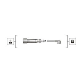 Комплект ізольованих проводів для свічок запалення MAGNETI MARELLI 941319170055
