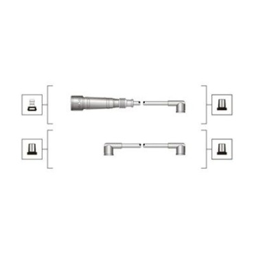 Комплект изолированных проводов для свечей зажигания MAGNETI MARELLI 941319170065