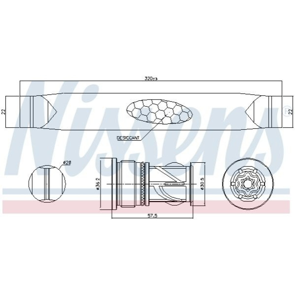 Осушувач кондиціонера NISSENS 95566