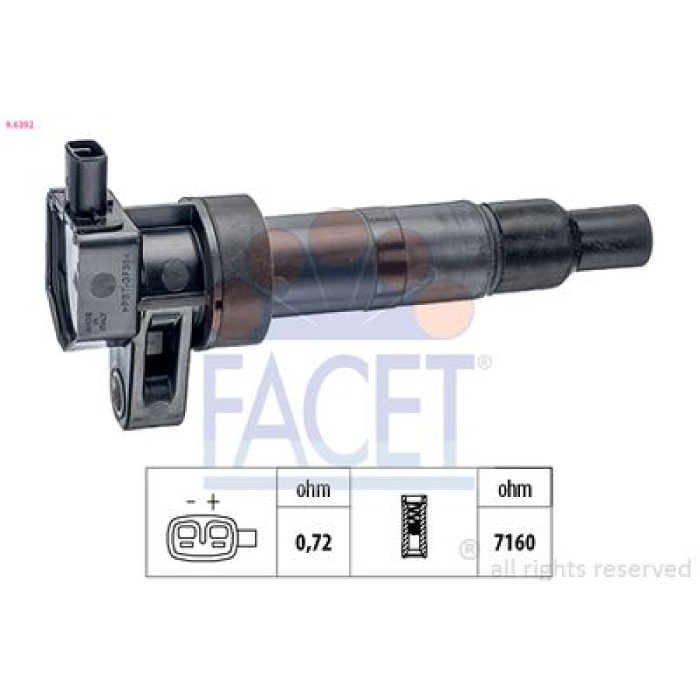 Катушка системы зажигания FACET 96392
