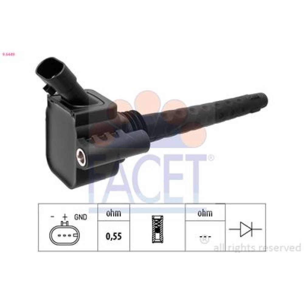 Котушка системи запалювання FACET 96449
