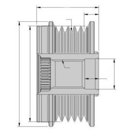 Шкив генератора HELLA 9xu358038771