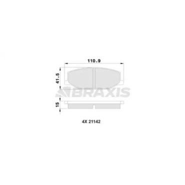 Гальмівні колодки комплект BRAXIS aa0121