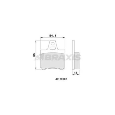 Тормозные колодки комплект BRAXIS aa0164