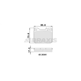 Гальмівні колодки комплект BRAXIS aa0362