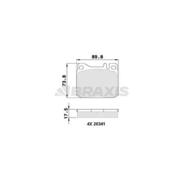 Гальмівні колодки комплект BRAXIS aa0362