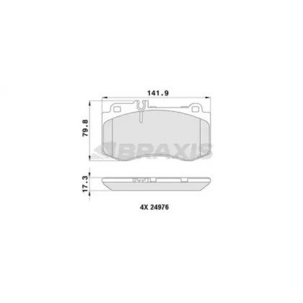 Тормозные колодки комплект BRAXIS aa0440