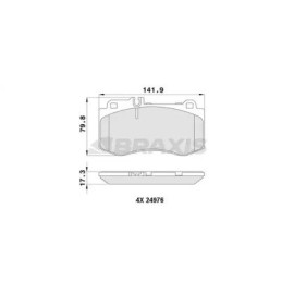Тормозные колодки комплект BRAXIS aa0440
