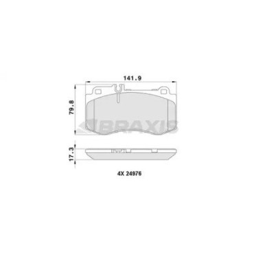 Тормозные колодки комплект BRAXIS aa0440