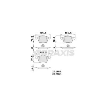 Тормозные колодки комплект BRAXIS aa0485