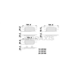 Тормозные колодки комплект BRAXIS aa0513