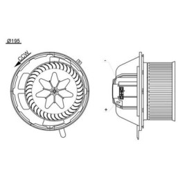 MAHLE ab194000s Вентилятор обогревателя салона MAHLE ab194000s