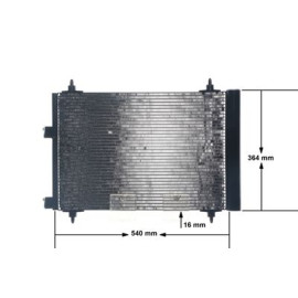 Радіатор кондиціонера 307 1.4-2.0 MAHLE ac315000s