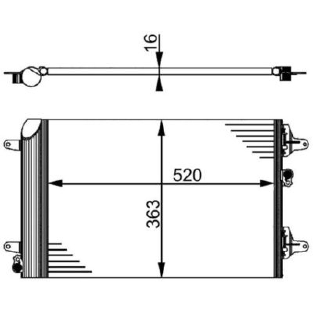 Радиатор кондиционера MAHLE ac358000s
