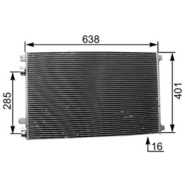 Радиатор кондиционера Renault Megane II/Scenic II 1.4-2.0/1.5D/1.9D 02- MAHLE ac360001s
