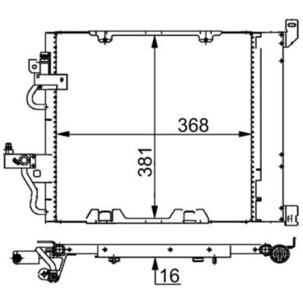 Радиатор кондиционера MAHLE ac376000s
