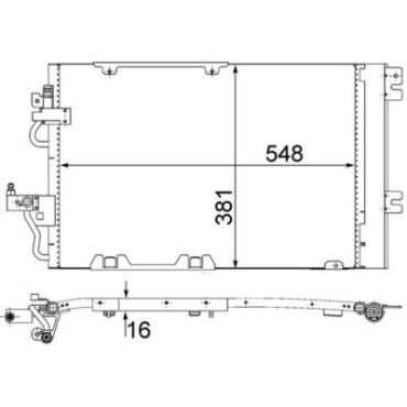 Радіатор кондиціонера MAHLE ac378000s