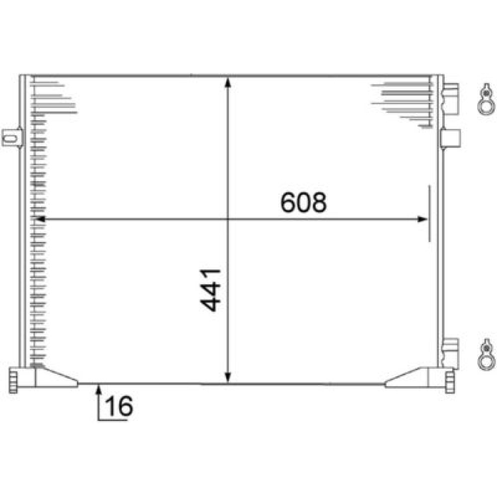 Радіатор кондиціонера MAHLE ac528000s