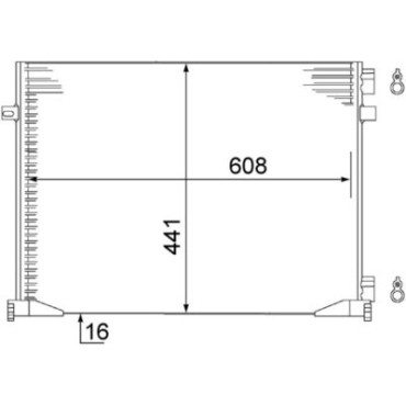 Радіатор кондиціонера MAHLE ac528000s