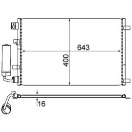 MAHLE ac604001s Радіатор кондиціонера MAHLE ac604001s