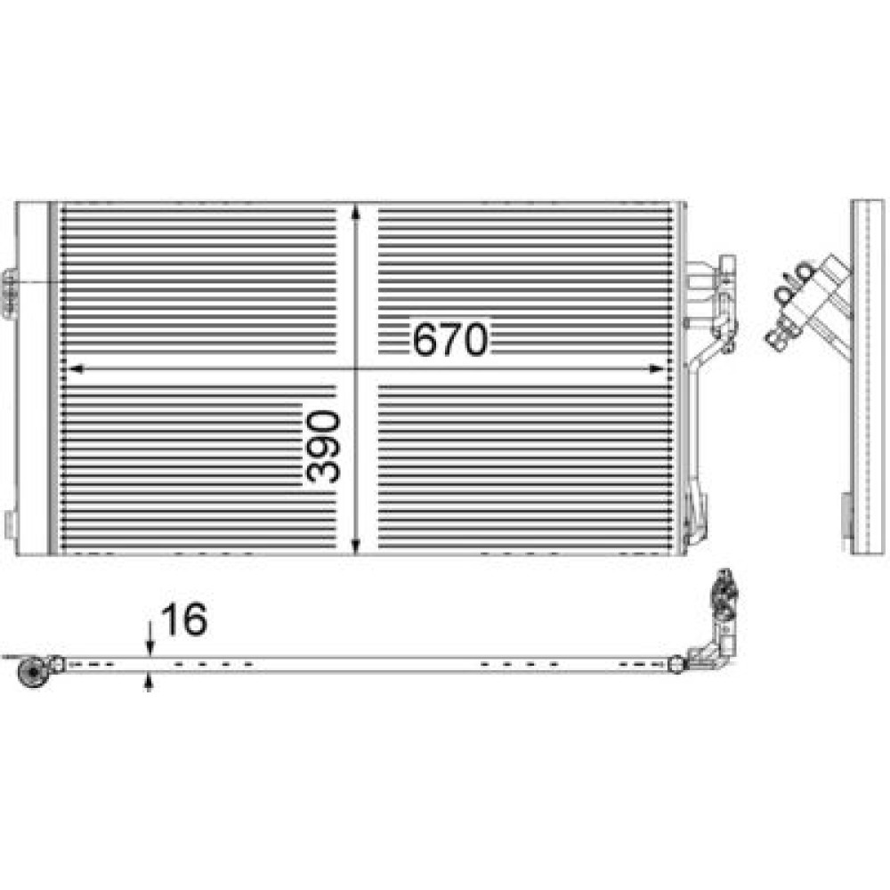 Радиатор кондиционера MAHLE ac761000s