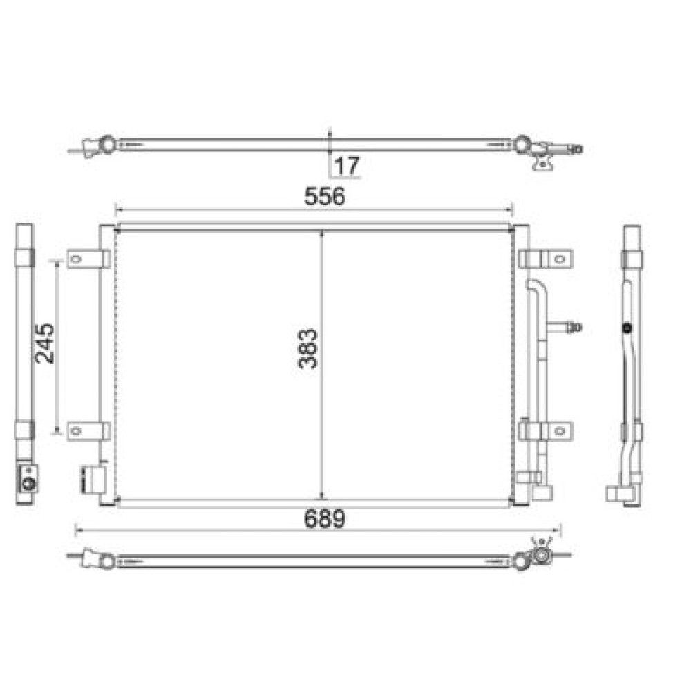 Радіатор кондиціонера MAHLE ac812000s