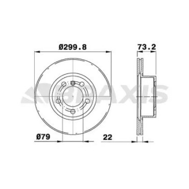 Диск тормозной BRAXIS ad1031