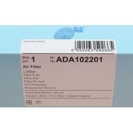 Фільтр забору повітря BLUE PRINT ada102201