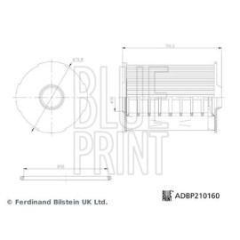 Фільтр оливи BLUE PRINT adbp210160