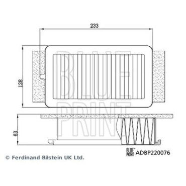 Фільтр забору повітря BLUE PRINT adbp220076