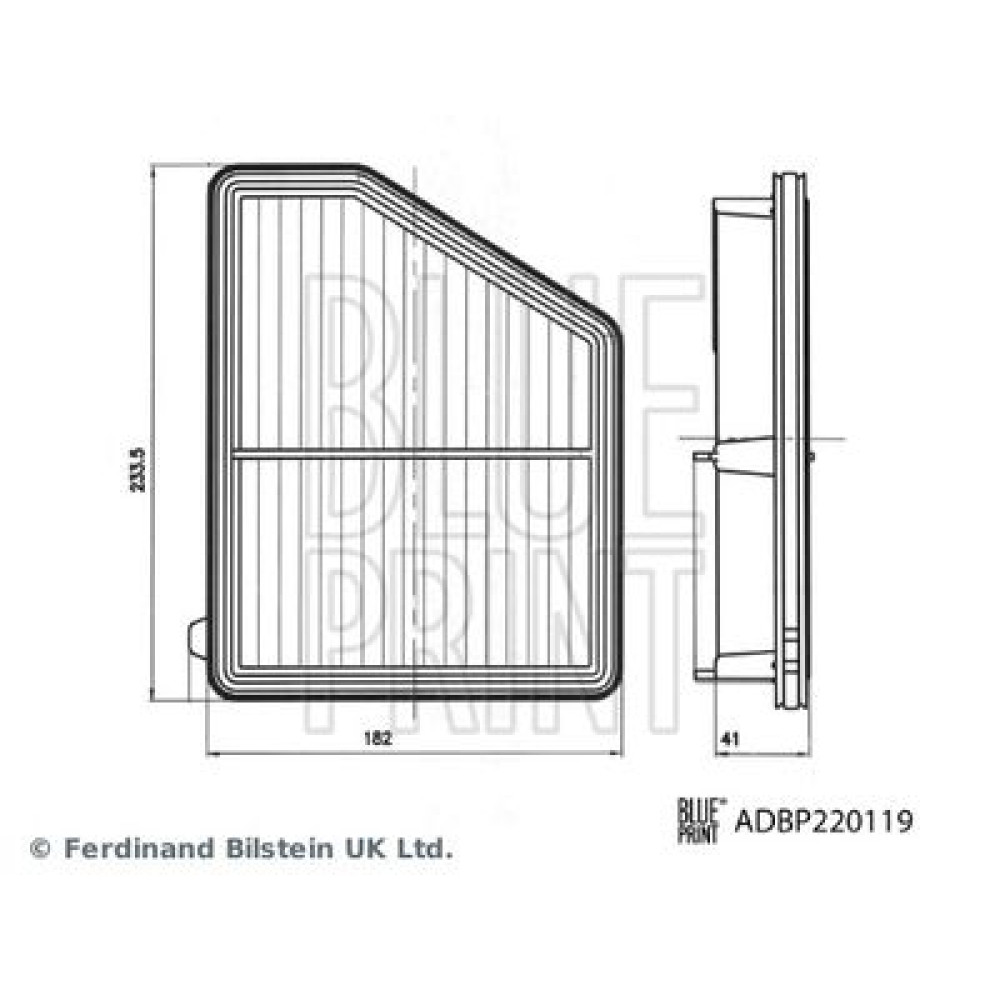 Фільтр воздушний BLUE PRINT adbp220119