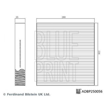 Фільтр салону BLUE PRINT adbp250056