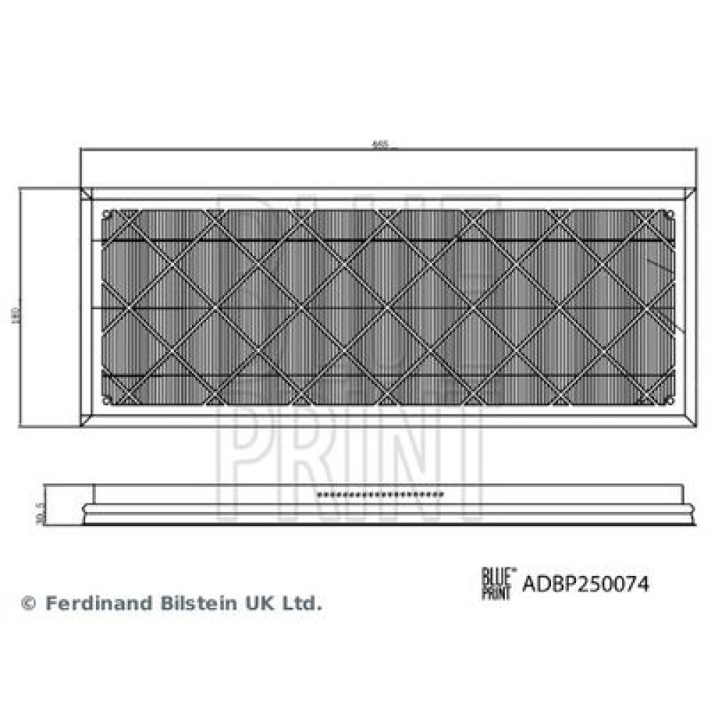Фильтр салона комплект BLUE PRINT adbp250074