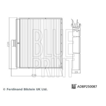 Фильтр салона BLUE PRINT adbp250087