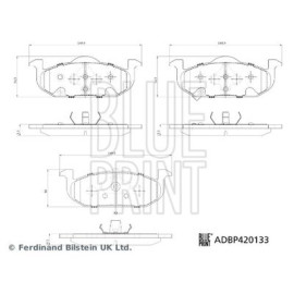 Комплект тормозных колодок из 4 шт. дисков BLUE PRINT adbp420133