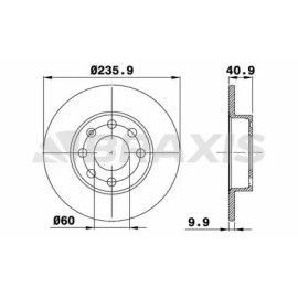 Диск тормозной BRAXIS ae0384